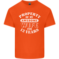 12 Year Wedding Anniversary 12th Funny Wife Mens Cotton T-Shirt Tee Top Orange