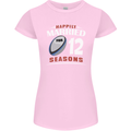 12 Year Wedding Anniversary 12th Rugby Womens Petite Cut T-Shirt Light Pink