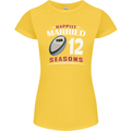 12 Year Wedding Anniversary 12th Rugby Womens Petite Cut T-Shirt Yellow