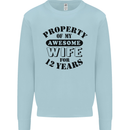 12th Wedding Anniversary 12 Year Funny Wife Mens Sweatshirt Jumper Light Blue