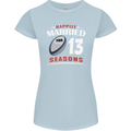 13 Year Wedding Anniversary 13th Rugby Womens Petite Cut T-Shirt Light Blue
