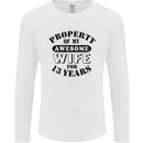 13th Wedding Anniversary 13 Year Funny Wife Mens Long Sleeve T-Shirt White