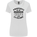 13th Wedding Anniversary 13 Year Funny Wife Womens Wider Cut T-Shirt White
