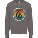 14 Year Wedding Anniversary 14th Marriage Mens Sweatshirt Jumper Charcoal