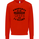 14th Wedding Anniversary 14 Year Funny Wife Mens Sweatshirt Jumper Bright Red