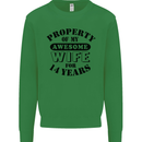 14th Wedding Anniversary 14 Year Funny Wife Mens Sweatshirt Jumper Irish Green