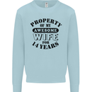 14th Wedding Anniversary 14 Year Funny Wife Mens Sweatshirt Jumper Light Blue