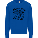 14th Wedding Anniversary 14 Year Funny Wife Mens Sweatshirt Jumper Royal Blue