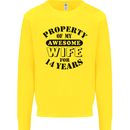 14th Wedding Anniversary 14 Year Funny Wife Mens Sweatshirt Jumper Yellow