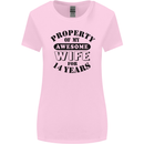 14th Wedding Anniversary 14 Year Funny Wife Womens Wider Cut T-Shirt Light Pink