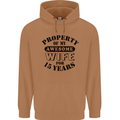 15th Wedding Anniversary 15 Year Funny Wife Mens 80% Cotton Hoodie Caramel Latte