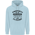 15th Wedding Anniversary 15 Year Funny Wife Mens 80% Cotton Hoodie Light Blue