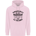 15th Wedding Anniversary 15 Year Funny Wife Mens 80% Cotton Hoodie Light Pink
