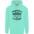15th Wedding Anniversary 15 Year Funny Wife Mens 80% Cotton Hoodie Peppermint