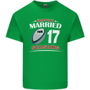 17 Year Wedding Anniversary 17th Rugby Mens Cotton T-Shirt Tee Top Irish Green