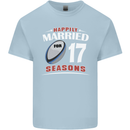17 Year Wedding Anniversary 17th Rugby Mens Cotton T-Shirt Tee Top Light Blue