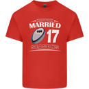 17 Year Wedding Anniversary 17th Rugby Mens Cotton T-Shirt Tee Top Red