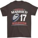 17 Year Wedding Anniversary 17th Rugby Mens T-Shirt 100% Cotton Dark Chocolate