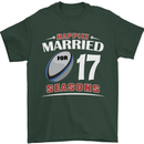 17 Year Wedding Anniversary 17th Rugby Mens T-Shirt 100% Cotton Forest Green