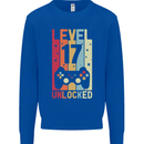 17th Birthday 17 Year Old Level Up Gamming Mens Sweatshirt Jumper Royal Blue