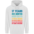 17th Birthday 17 Year Old Mens 80% Cotton Hoodie White