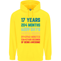 17th Birthday 17 Year Old Mens 80% Cotton Hoodie Yellow