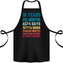 18th Birthday 18 Year Old Cotton Apron 100% Organic Black
