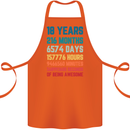 18th Birthday 18 Year Old Cotton Apron 100% Organic Orange