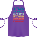 18th Birthday 18 Year Old Cotton Apron 100% Organic Purple