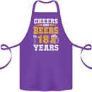 18th Birthday 18 Year Old Funny Alcohol Cotton Apron 100% Organic Purple