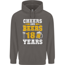 18th Birthday 18 Year Old Funny Alcohol Mens 80% Cotton Hoodie Charcoal