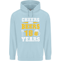 18th Birthday 18 Year Old Funny Alcohol Mens 80% Cotton Hoodie Light Blue