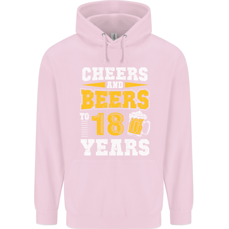 18th Birthday 18 Year Old Funny Alcohol Mens 80% Cotton Hoodie Light Pink