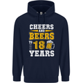 18th Birthday 18 Year Old Funny Alcohol Mens 80% Cotton Hoodie Navy Blue