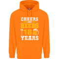 18th Birthday 18 Year Old Funny Alcohol Mens 80% Cotton Hoodie Orange