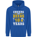 18th Birthday 18 Year Old Funny Alcohol Mens 80% Cotton Hoodie Royal Blue