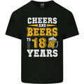 18th Birthday 18 Year Old Funny Alcohol Mens Cotton T-Shirt Tee Top Black