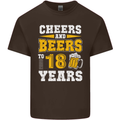 18th Birthday 18 Year Old Funny Alcohol Mens Cotton T-Shirt Tee Top Dark Chocolate