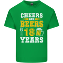 18th Birthday 18 Year Old Funny Alcohol Mens Cotton T-Shirt Tee Top Irish Green