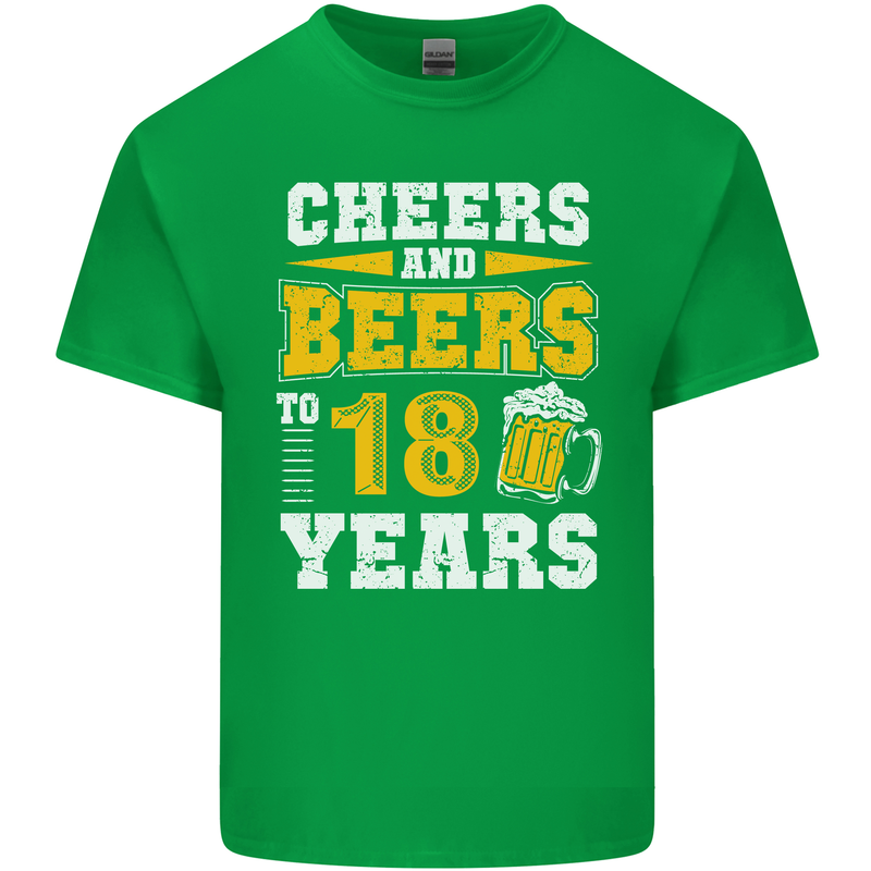 18th Birthday 18 Year Old Funny Alcohol Mens Cotton T-Shirt Tee Top Irish Green