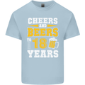 18th Birthday 18 Year Old Funny Alcohol Mens Cotton T-Shirt Tee Top Light Blue