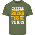 18th Birthday 18 Year Old Funny Alcohol Mens Cotton T-Shirt Tee Top Military Green