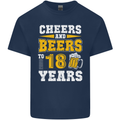 18th Birthday 18 Year Old Funny Alcohol Mens Cotton T-Shirt Tee Top Navy Blue