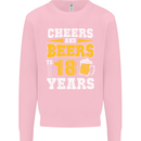 18th Birthday 18 Year Old Funny Alcohol Mens Sweatshirt Jumper Light Pink