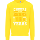 18th Birthday 18 Year Old Funny Alcohol Mens Sweatshirt Jumper Yellow