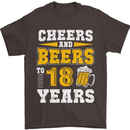 18th Birthday 18 Year Old Funny Alcohol Mens T-Shirt 100% Cotton Dark Chocolate
