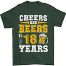 18th Birthday 18 Year Old Funny Alcohol Mens T-Shirt 100% Cotton Forest Green