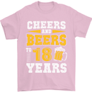 18th Birthday 18 Year Old Funny Alcohol Mens T-Shirt 100% Cotton Light Pink