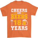 18th Birthday 18 Year Old Funny Alcohol Mens T-Shirt 100% Cotton Orange