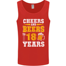 18th Birthday 18 Year Old Funny Alcohol Mens Vest Tank Top Red